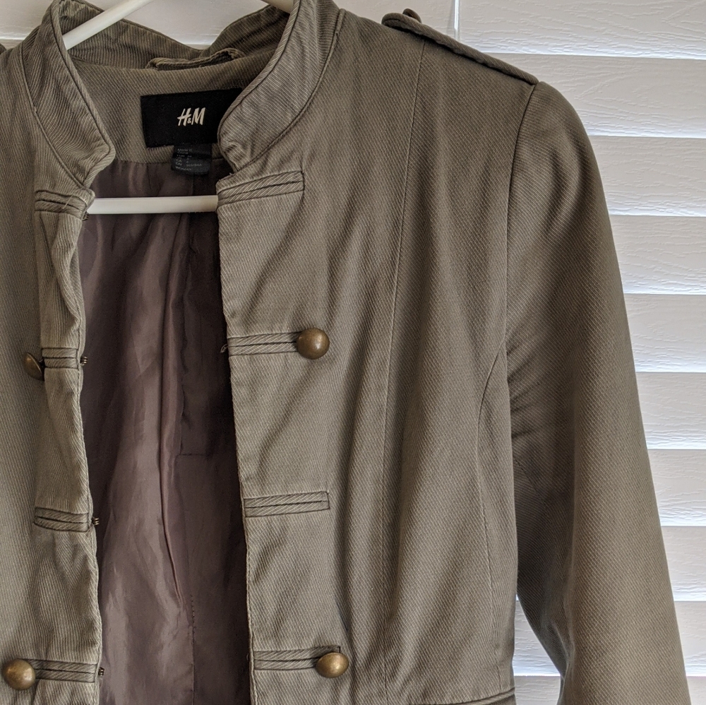 H&M Military Style Olive Green Jacket